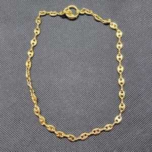 Gold Tone Mariner Chain Link Necklace